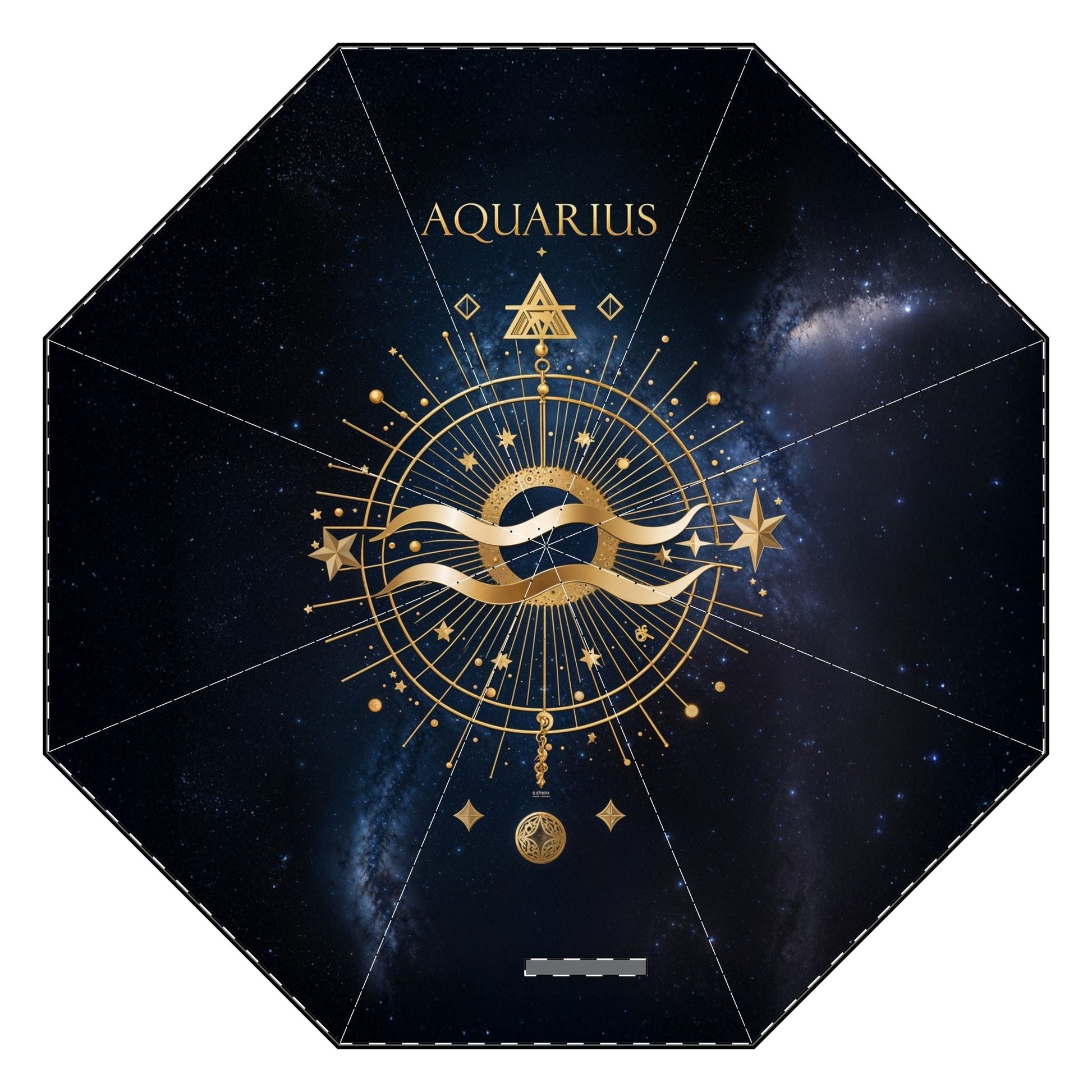 Aquarius Zodiac Umbrella - One size - Accessories