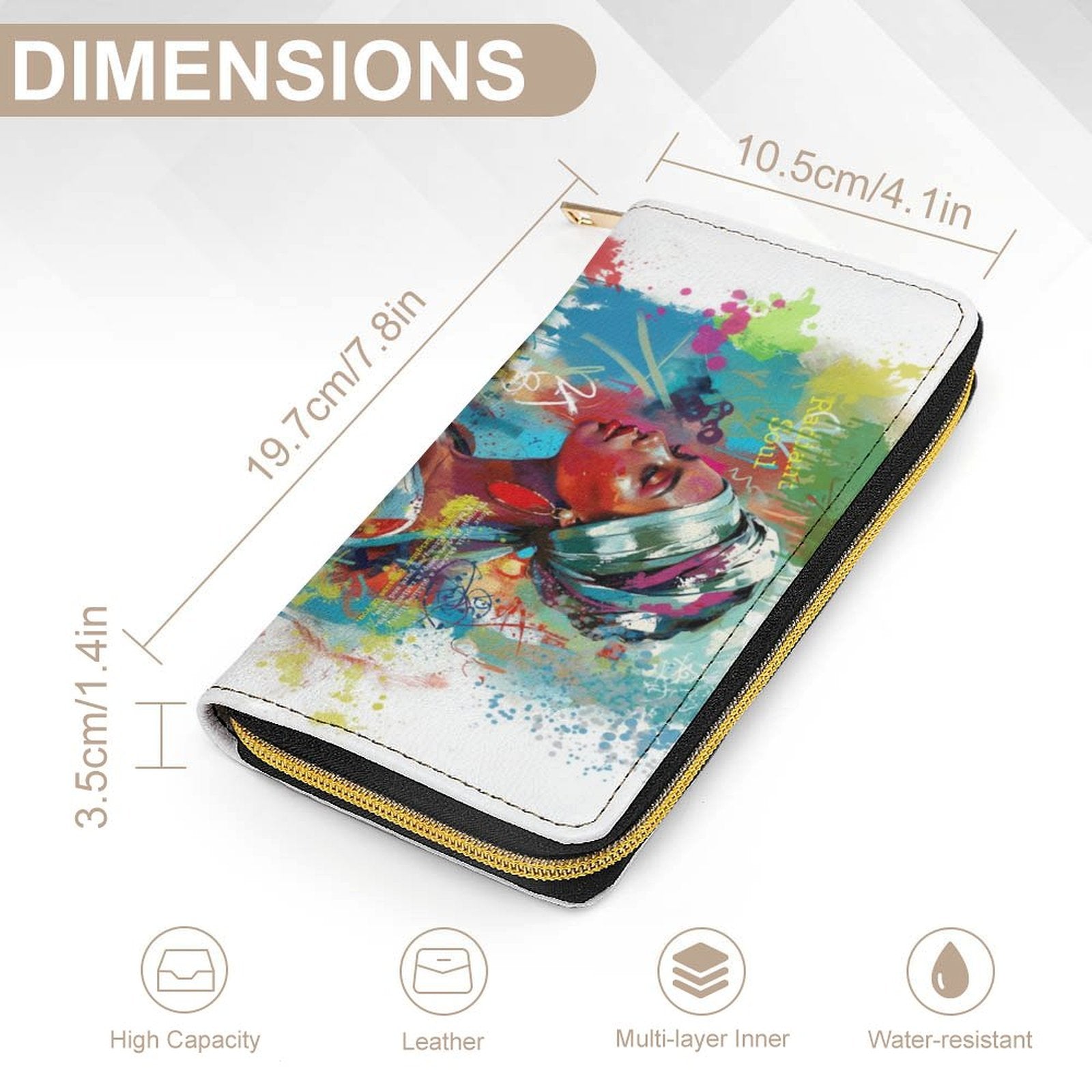 Artistic PU Leather Wallet - white / 19.7x10.5cm - Wallets