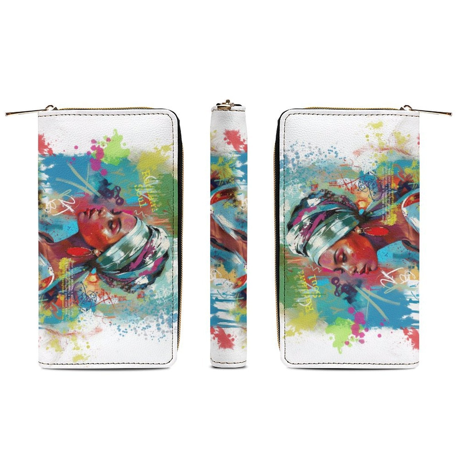 Artistic PU Leather Wallet - white / 19.7x10.5cm - Wallets