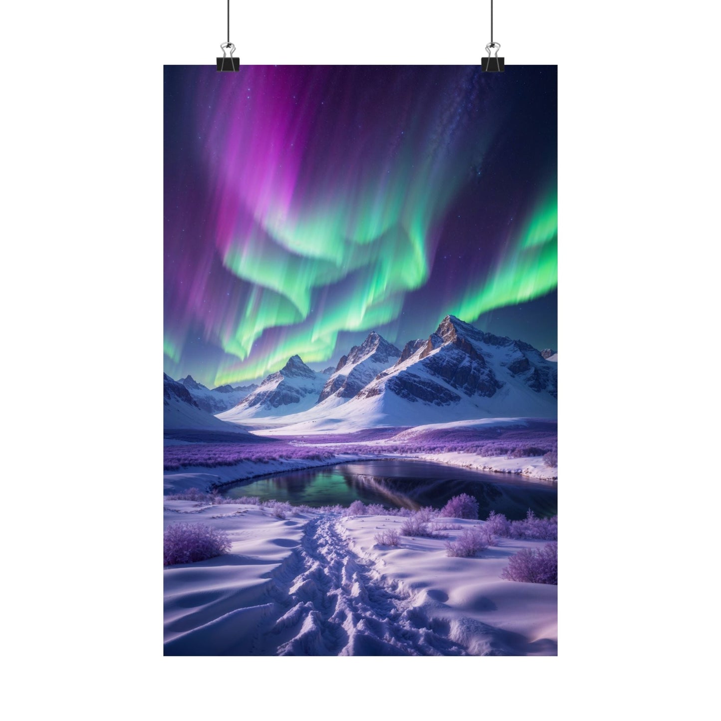 Aurora Borealis Satin Poster - Northern Lights Satin Finish Poster - Poster