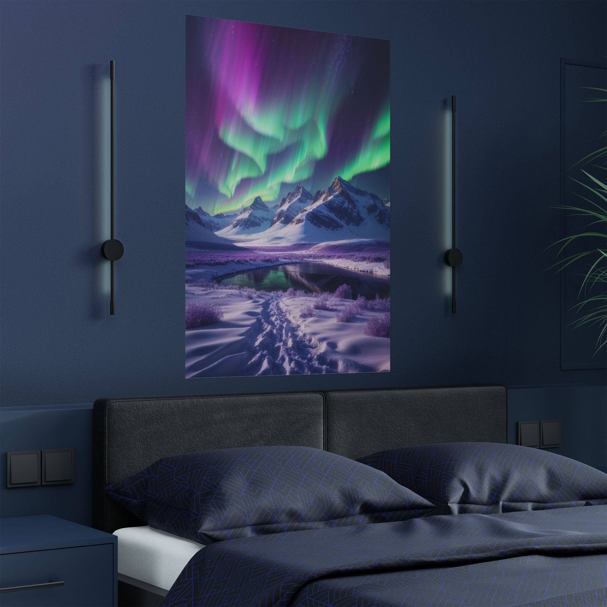 Aurora Borealis Satin Poster - Northern Lights Satin Finish Poster - Poster