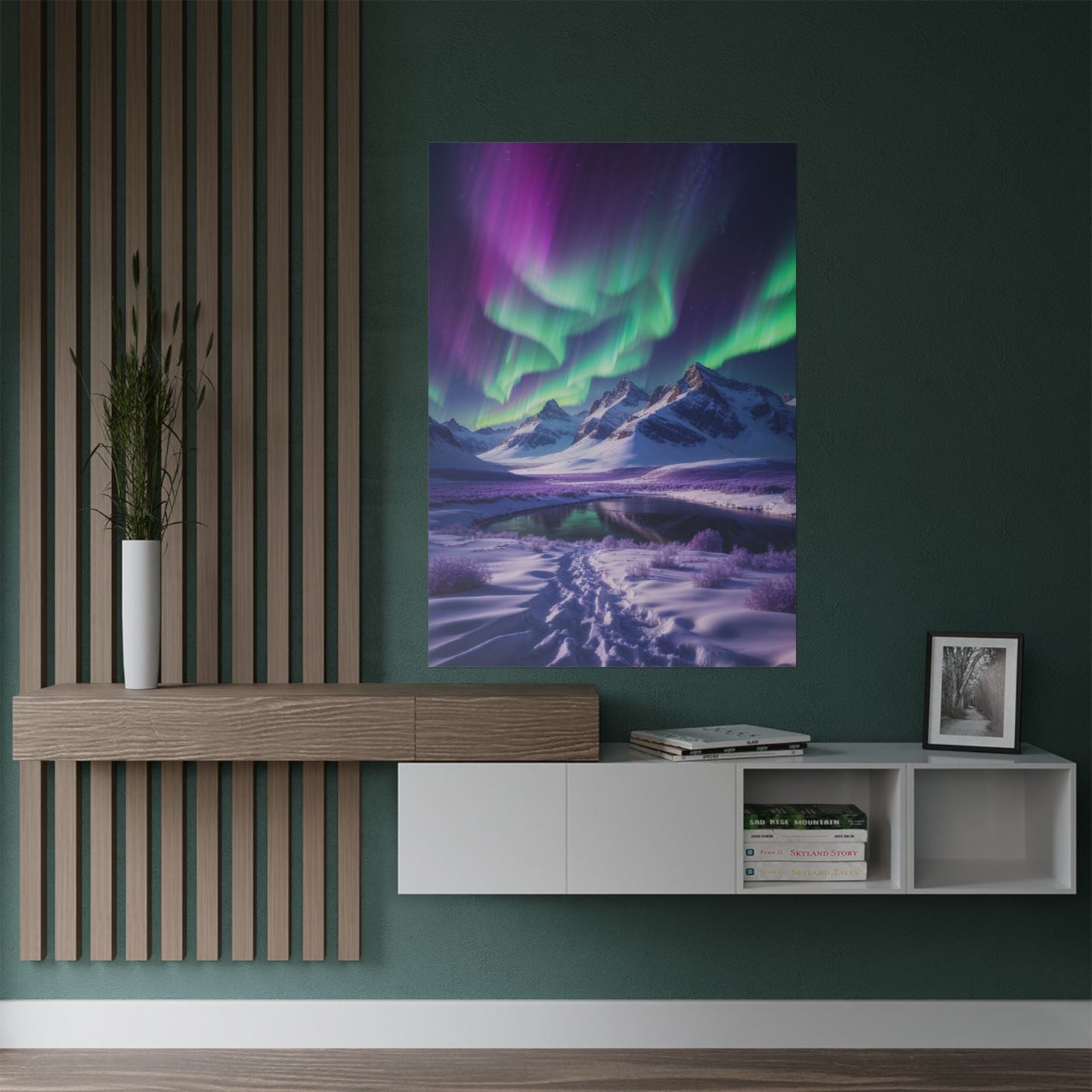 Aurora Borealis Satin Poster - Northern Lights Satin Finish Poster - Poster