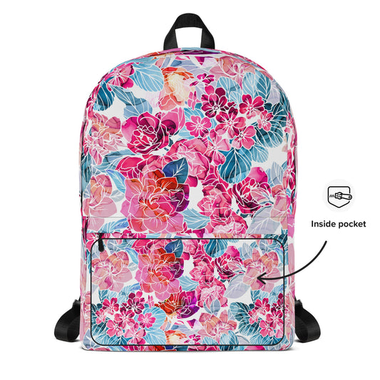 Backpack - Pink Flowers - Bags