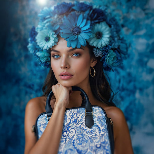 Shoulder Handbag - Blueprint