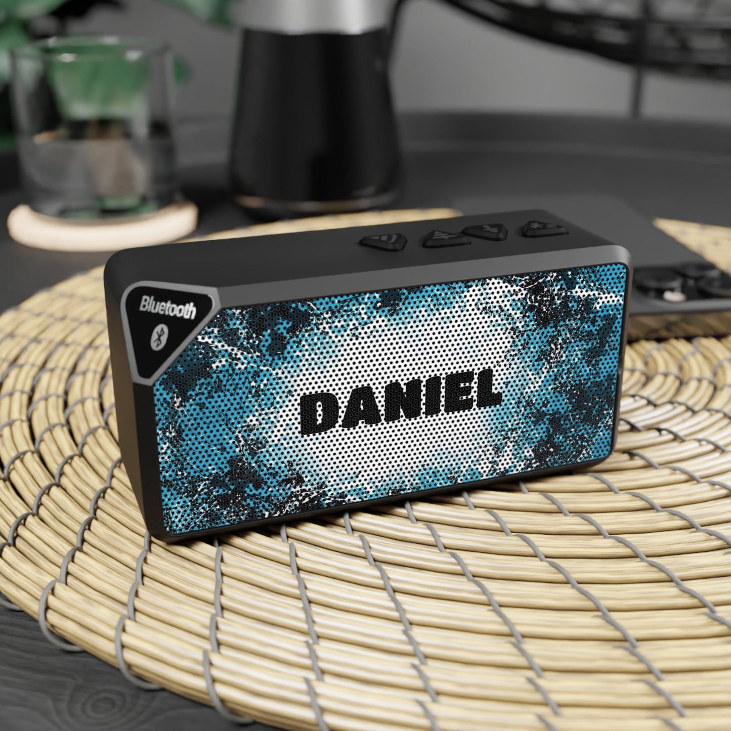 Bluetooth Speaker - Customizable Design with Your Name - 4.25’’ x 2.25’’ / Black - Accessories