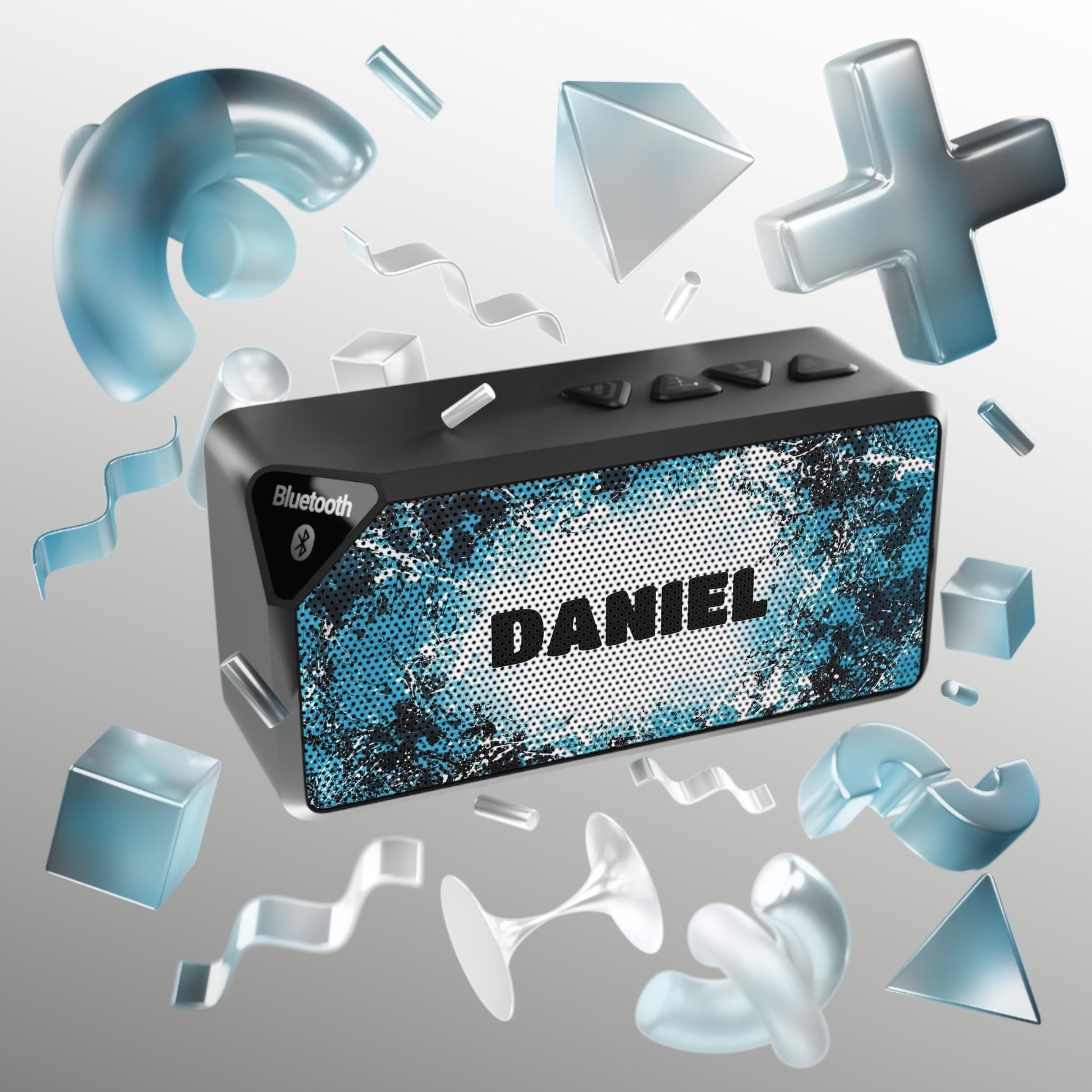 Bluetooth Speaker - Customizable Design with Your Name - 4.25’’ x 2.25’’ / Black - Accessories