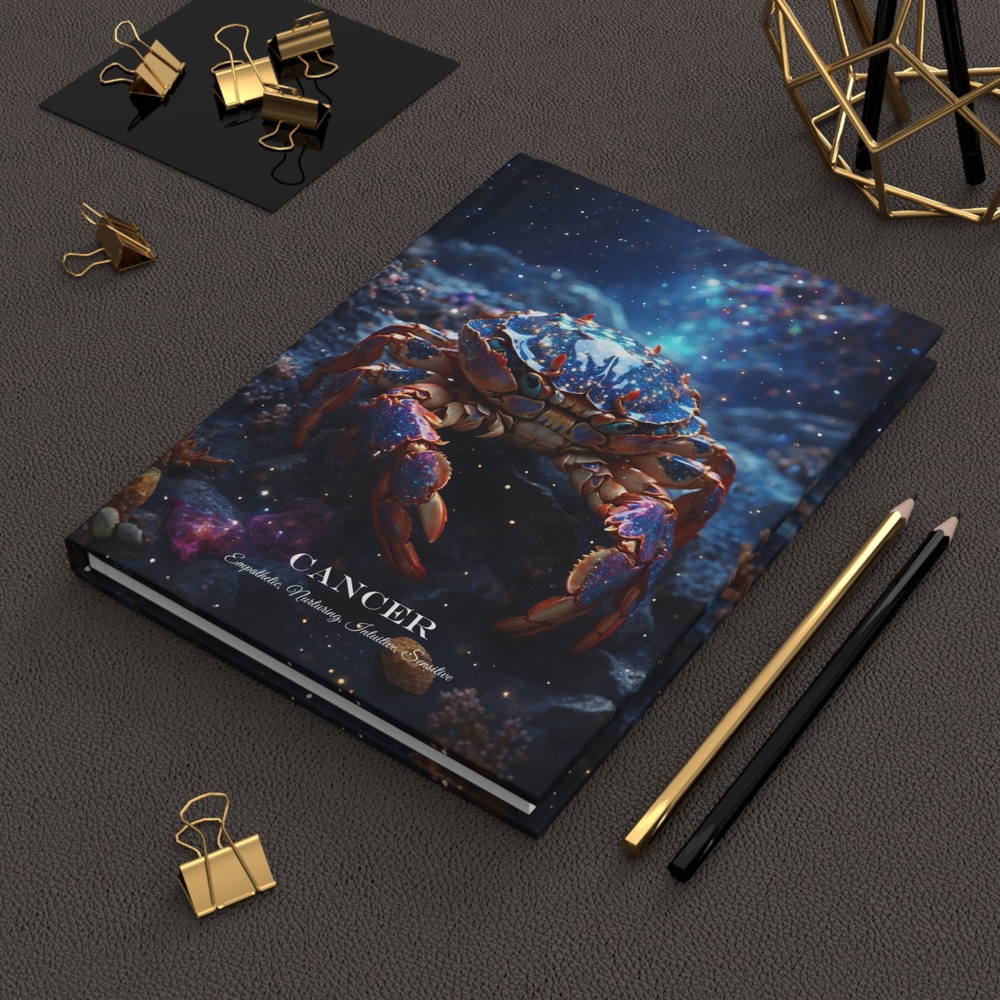 Cancer Zodiac Sign Hardcover Journal - A5 Matte Astrology Diary Notebook - Journal - Paper products