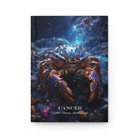 Cancer Zodiac Sign Hardcover Journal - A5 Matte Astrology Diary Notebook - Journal - Paper products