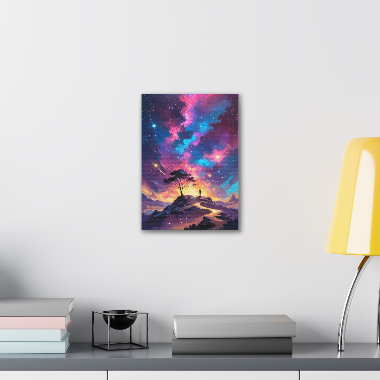 Canvas Wall Art- Cosmic Starry Night - 10’’ x 14’’ (Vertical) / 0.75’’ - Canvas
