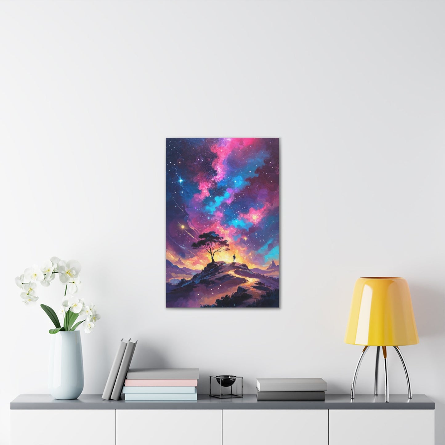 Canvas Wall Art- Cosmic Starry Night - 20″ x 30″ (Vertical) / 0.75’’ - Canvas