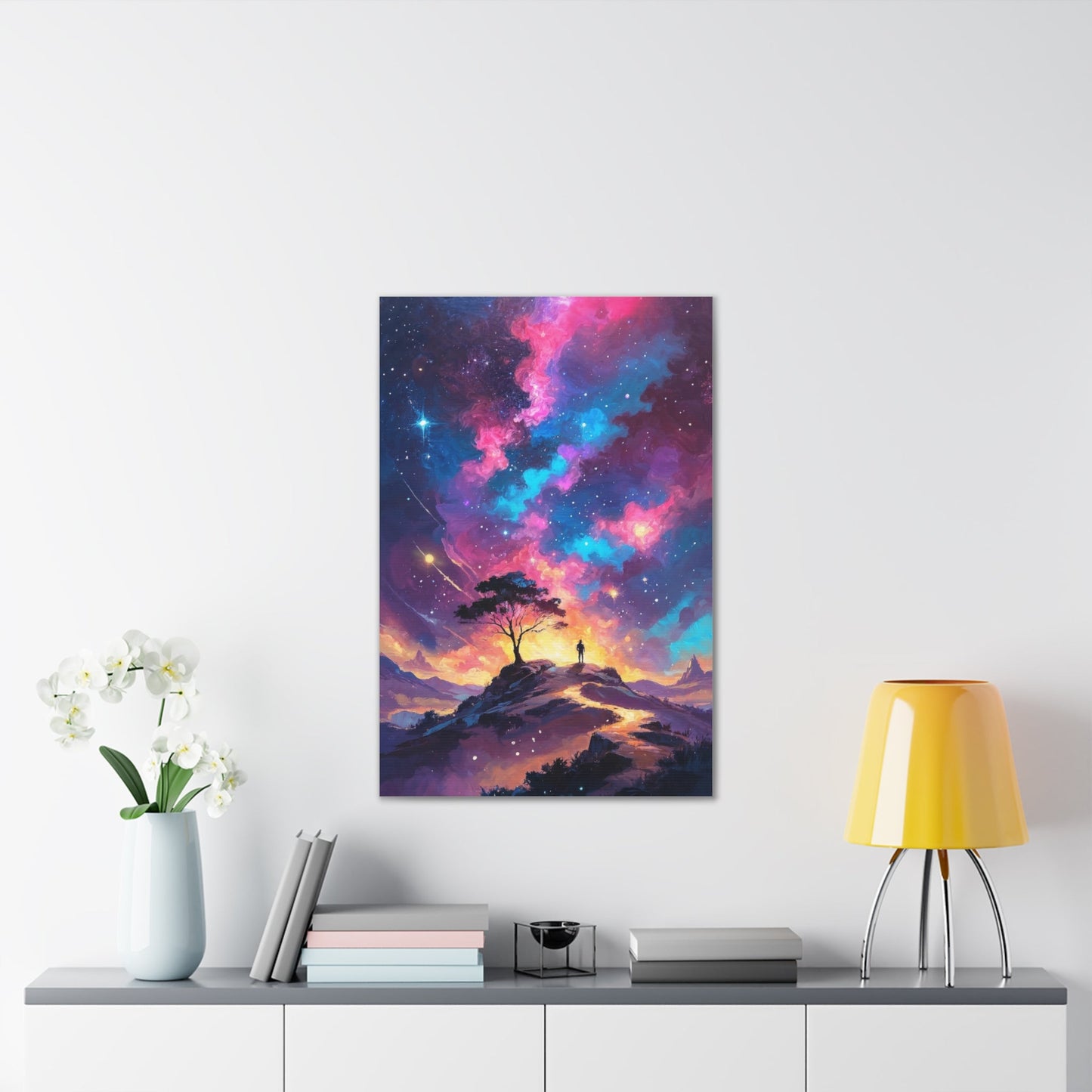 Canvas Wall Art- Cosmic Starry Night - 24’’ x 36’’ (Vertical) / 0.75’’ - Canvas