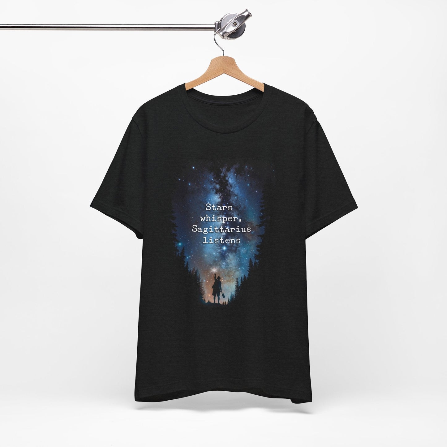 Capture the Cosmos: Celestial Forest Night T-Shirt - T-Shirt