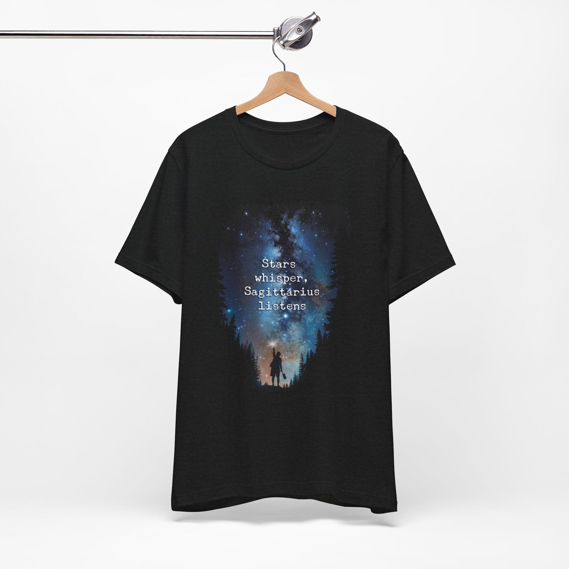 Capture the Cosmos: Celestial Forest Night T-Shirt - T-Shirt