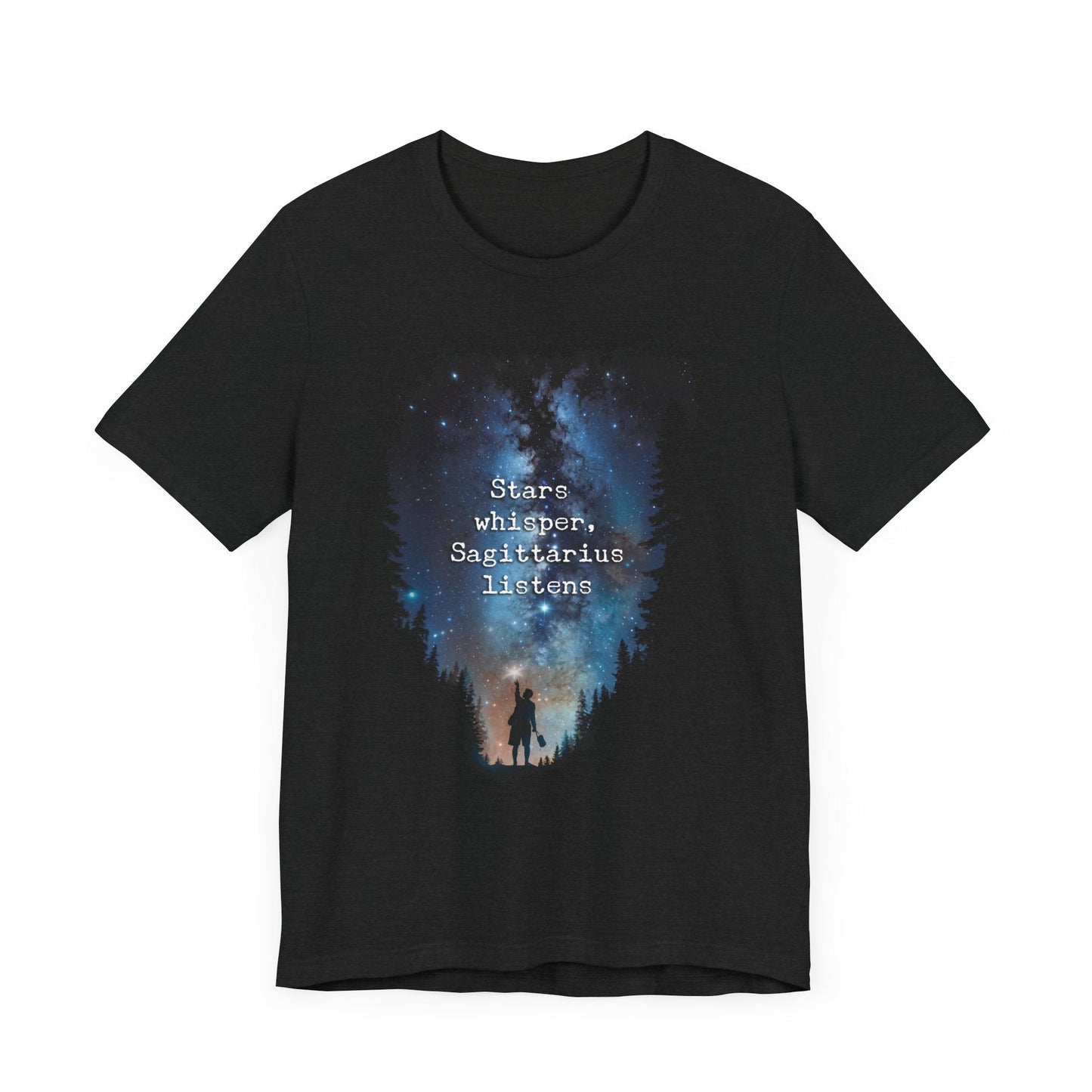 Capture the Cosmos: Celestial Forest Night T-Shirt - T-Shirt