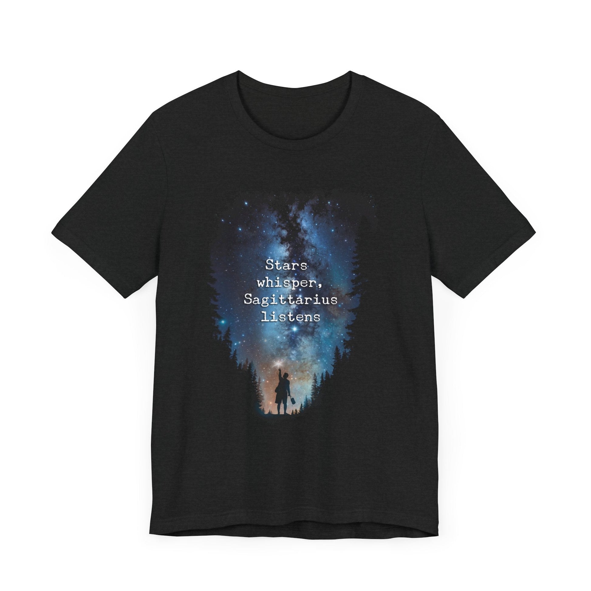 Capture the Cosmos: Celestial Forest Night T-Shirt - T-Shirt