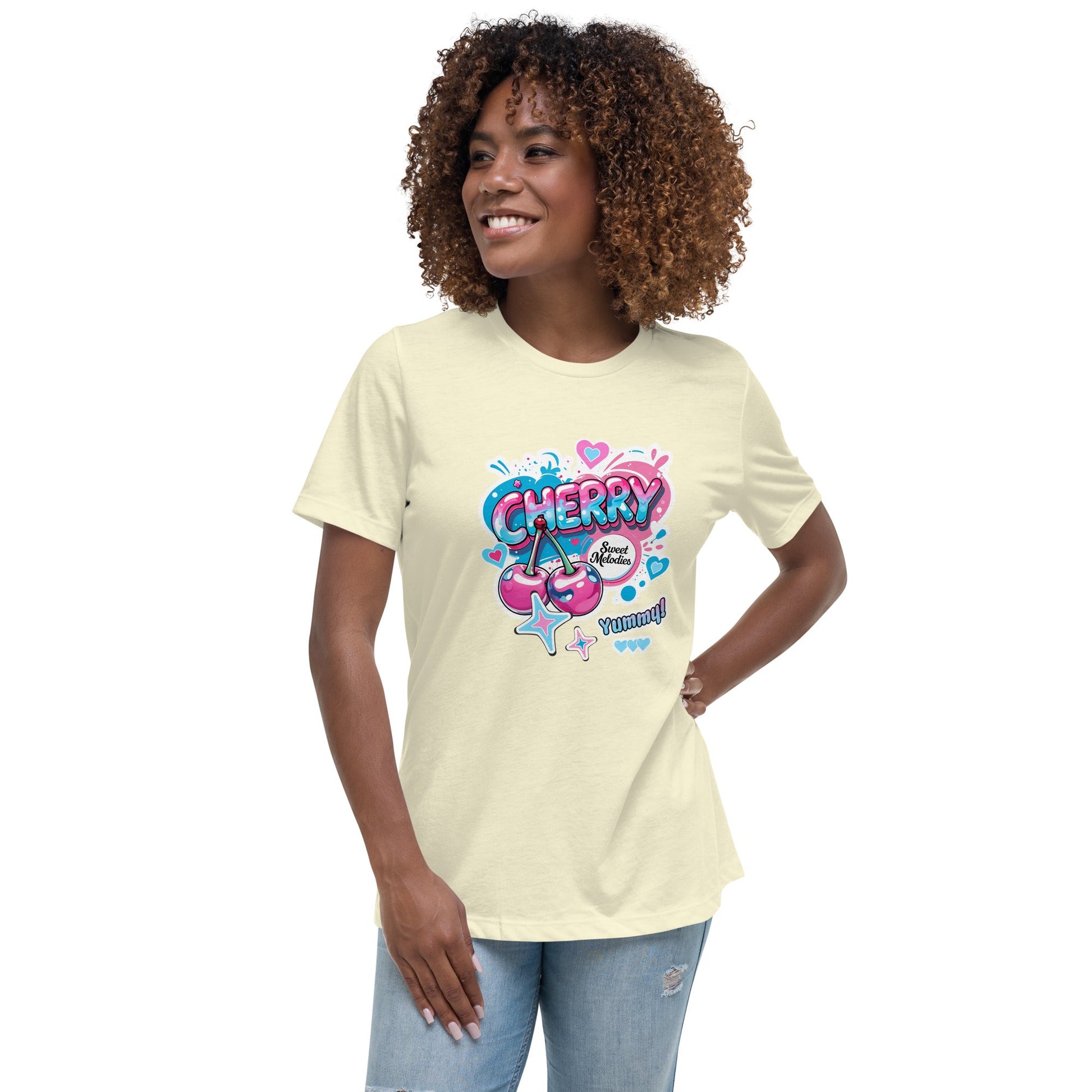 Cherry Cutecore Graphic Tee - Women’s T-Shirt - T-Shirt