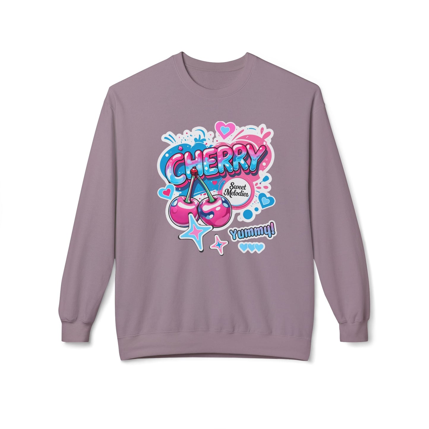 Cherry Graphic Sweatshirt- Unisex Softstyle Fleece Jumper - Paragon / S - Sweatshirt