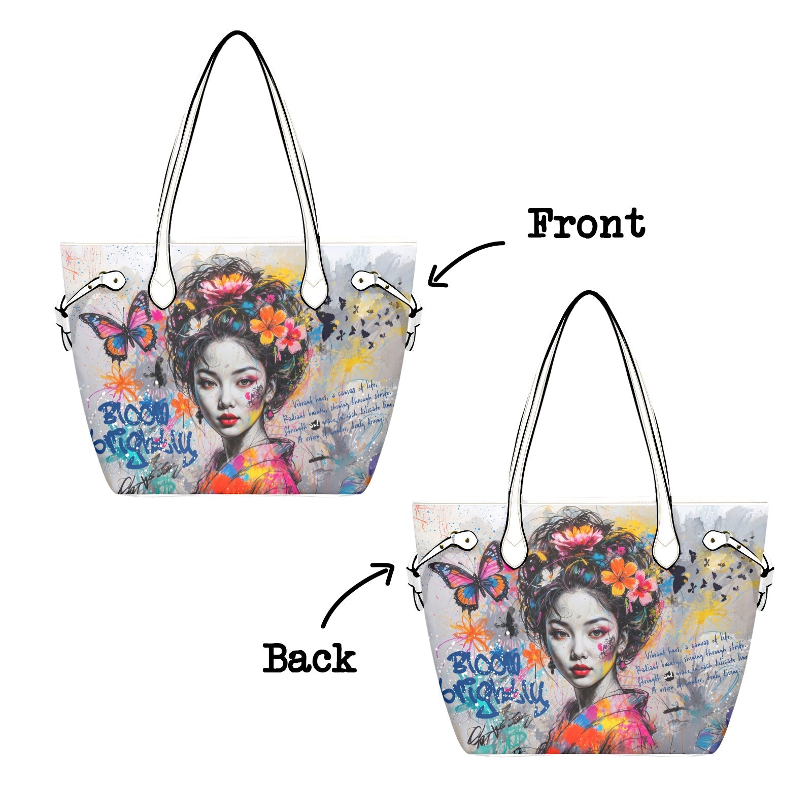 Clover Artistic PU Leather Tote Bag - One Size - Tote bags