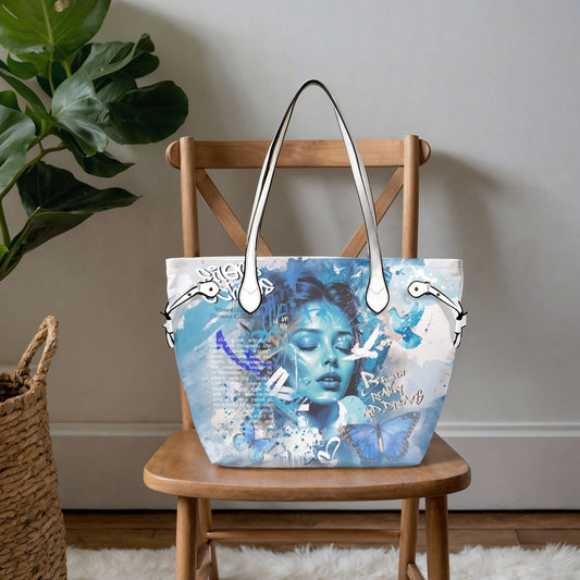 Clover PU Leather Tote Bag – Durable Stylish and Artistic Everyday Tote - One Size - Tote bags