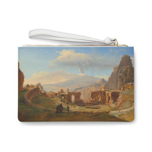 Clutch Bag - Roman Theater at Taormina Painting Print - One size - Bags
