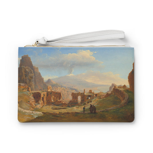 Clutch Bag - Roman Theater at Taormina Painting Print - One size - Bags
