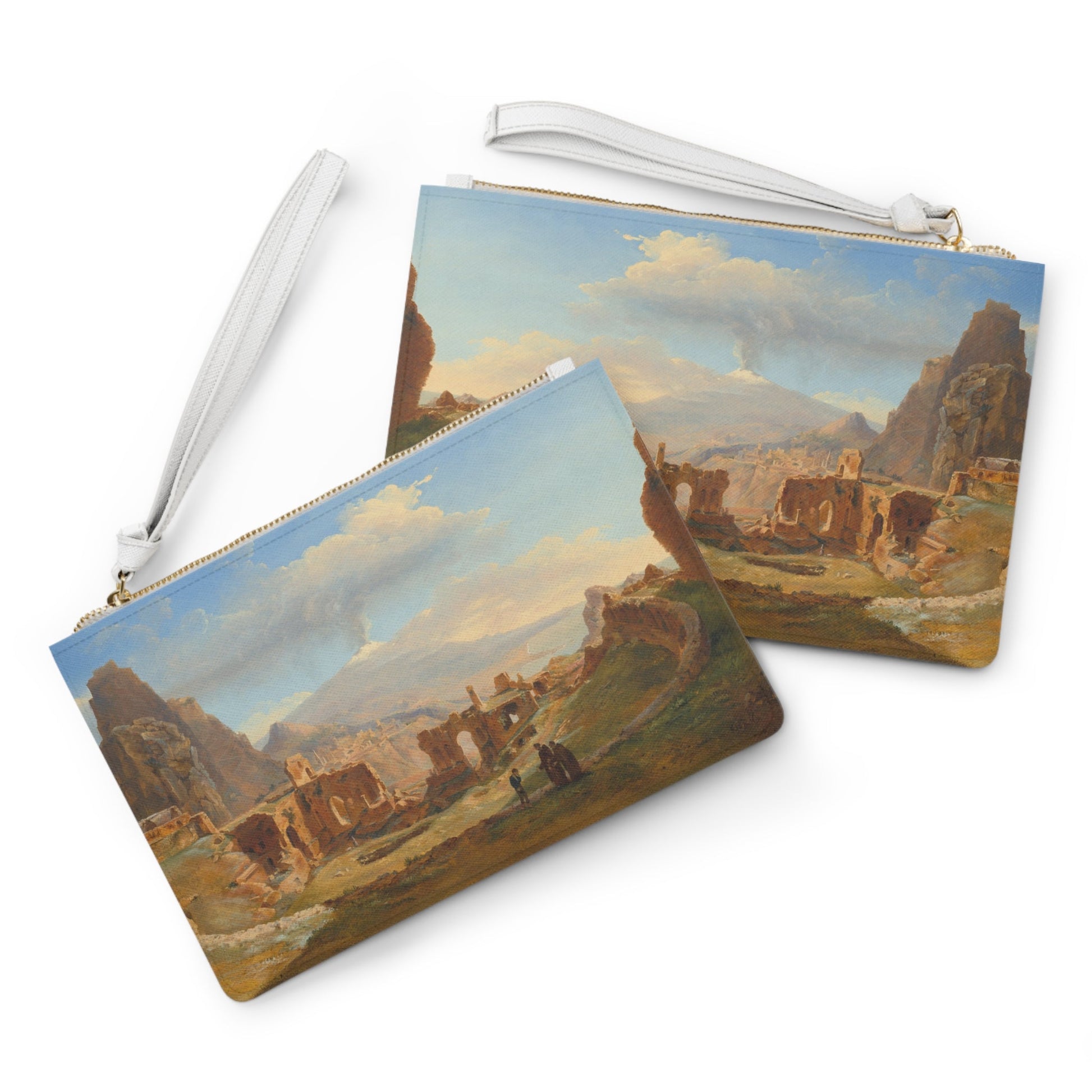 Clutch Bag - Roman Theater at Taormina Painting Print - One size - Bags