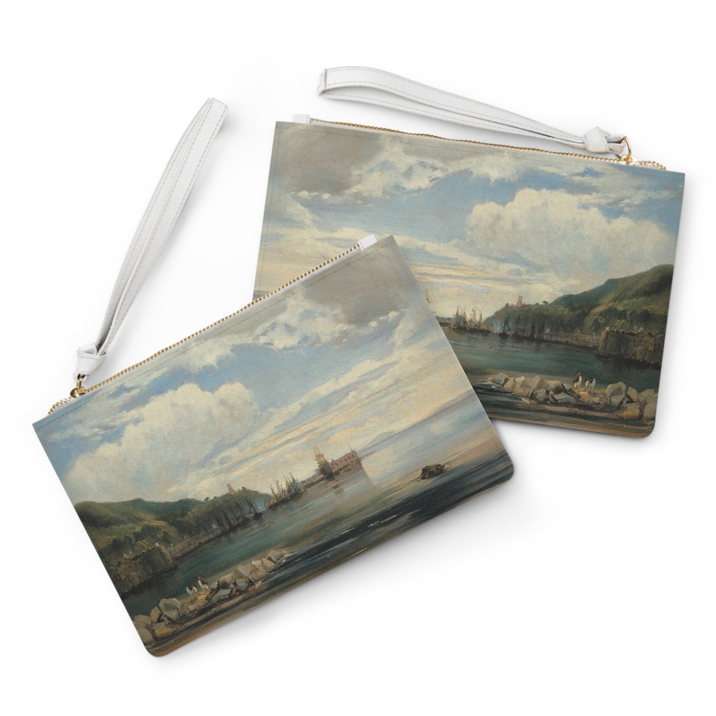Clutch Bag with Léon-François-Antoine Fleury Painting On the Bay of Naples - One size - Bags