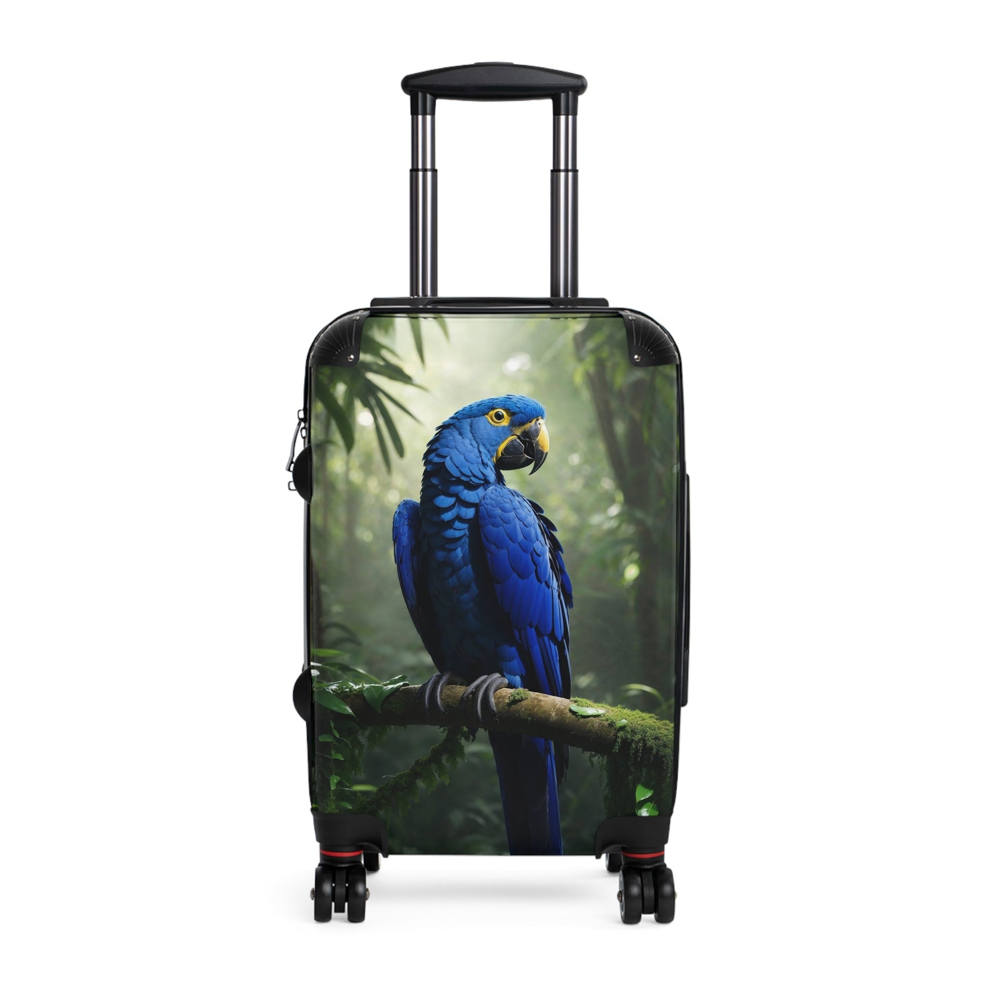 Colorful Parrot Suitcase - Perfect for Travel Enthusiasts - Small / Black - Bags
