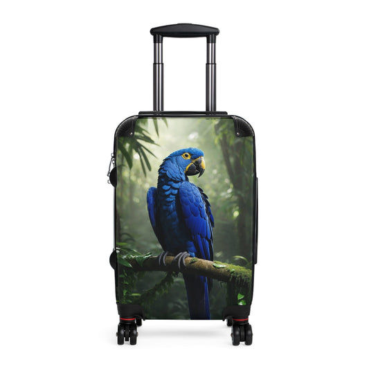 Colorful Parrot Suitcase - Perfect for Travel Enthusiasts - Small / Black - Bags