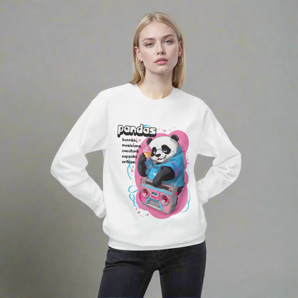 Cool Panda Boombox Sweatshirt - Funny Music Lover Crewneck - Sweatshirt