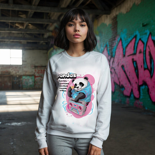 Cool Panda Boombox Sweatshirt - Funny Music Lover Crewneck - Sweatshirt