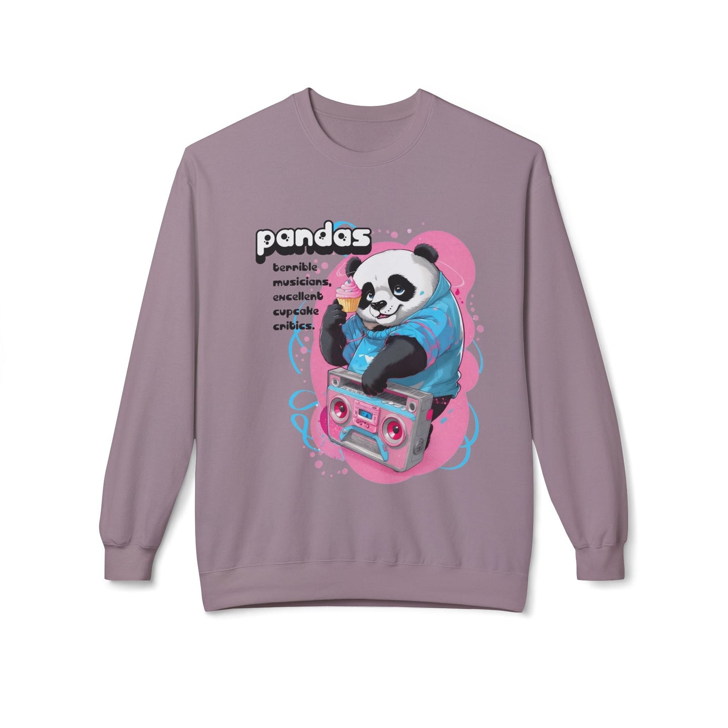 Cool Panda Boombox Sweatshirt - Funny Music Lover Crewneck - Paragon / S - Sweatshirt