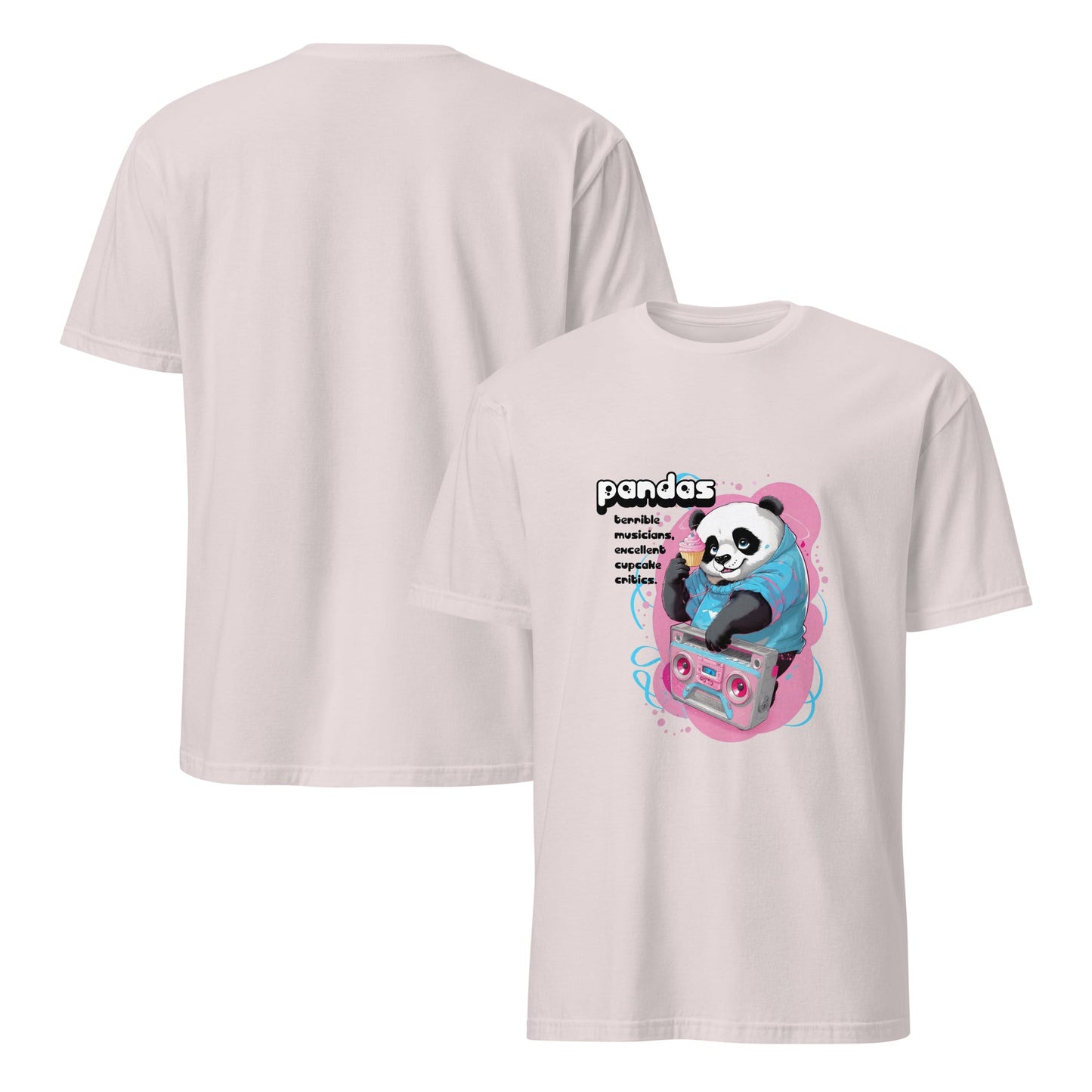Cute Core Panda Boombox T-Shirt | Kawaii Retro 80s Graphic Tee - T-Shirt