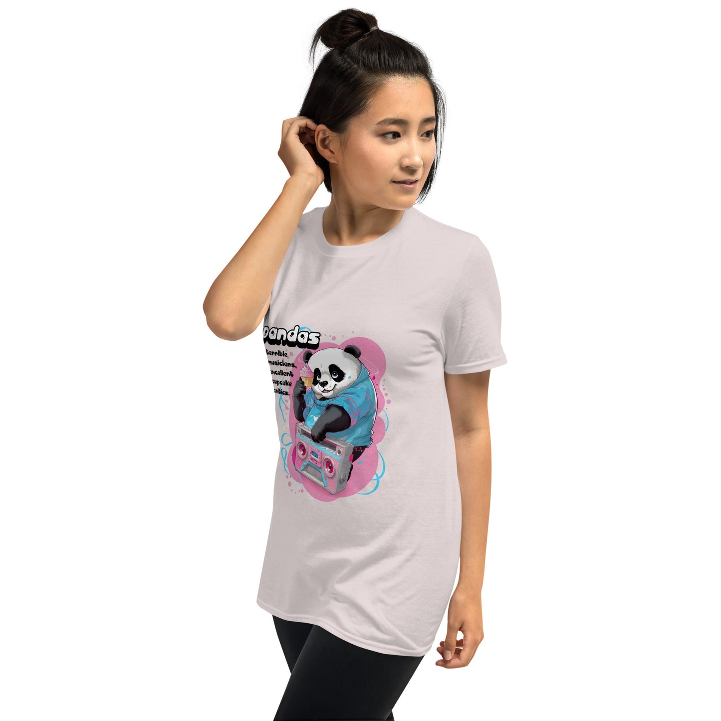 Cute Core Panda Boombox T-Shirt | Kawaii Retro 80s Graphic Tee - T-Shirt