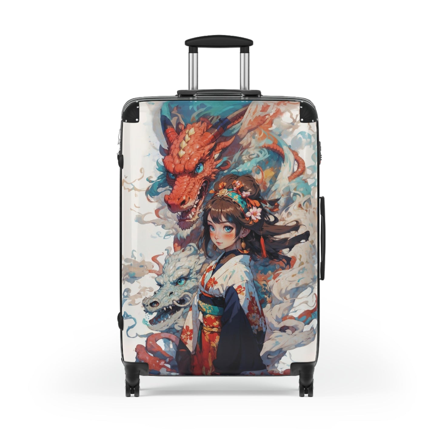 Dragon Empress Suitcase – Stylish Luggage - Large / Black - Bags