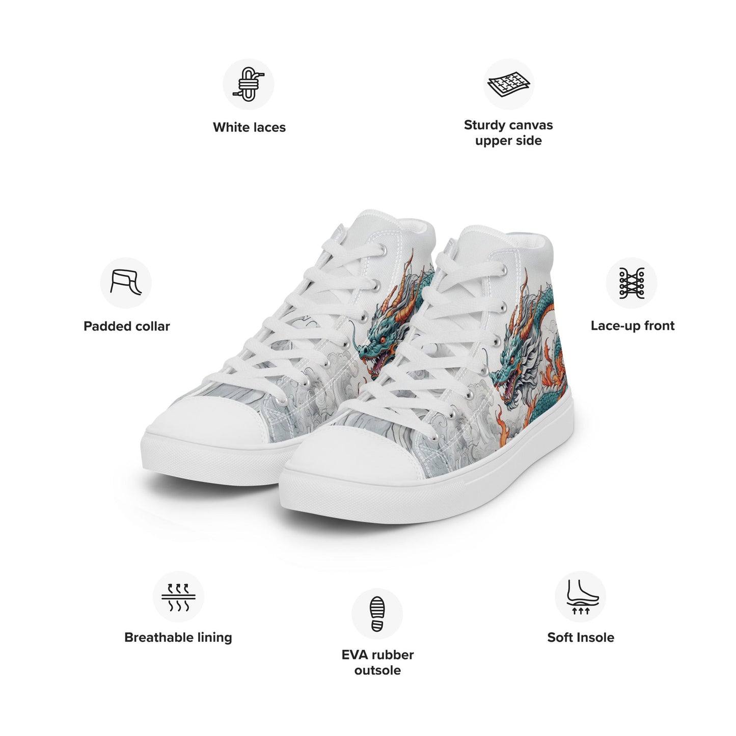 Dragon High Top Canvas Shoes - Shoes