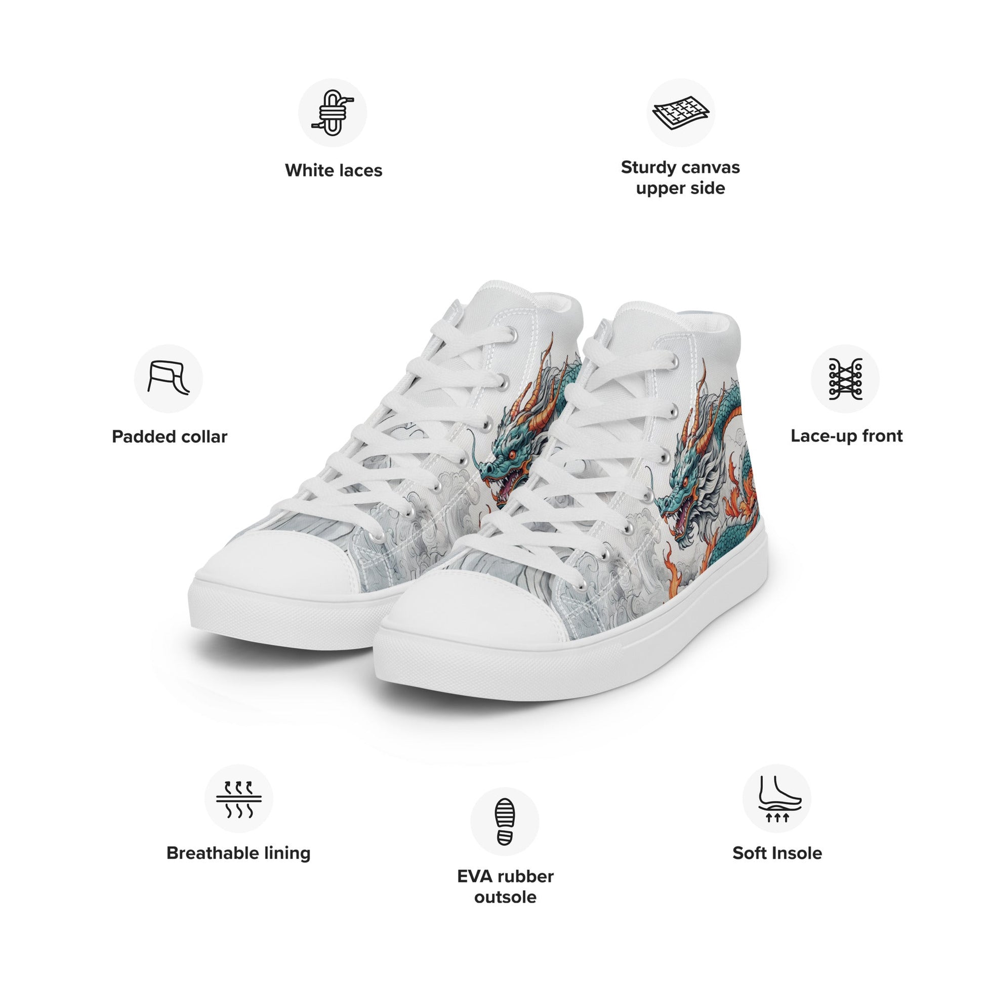 Dragon High Top Canvas Shoes - Shoes