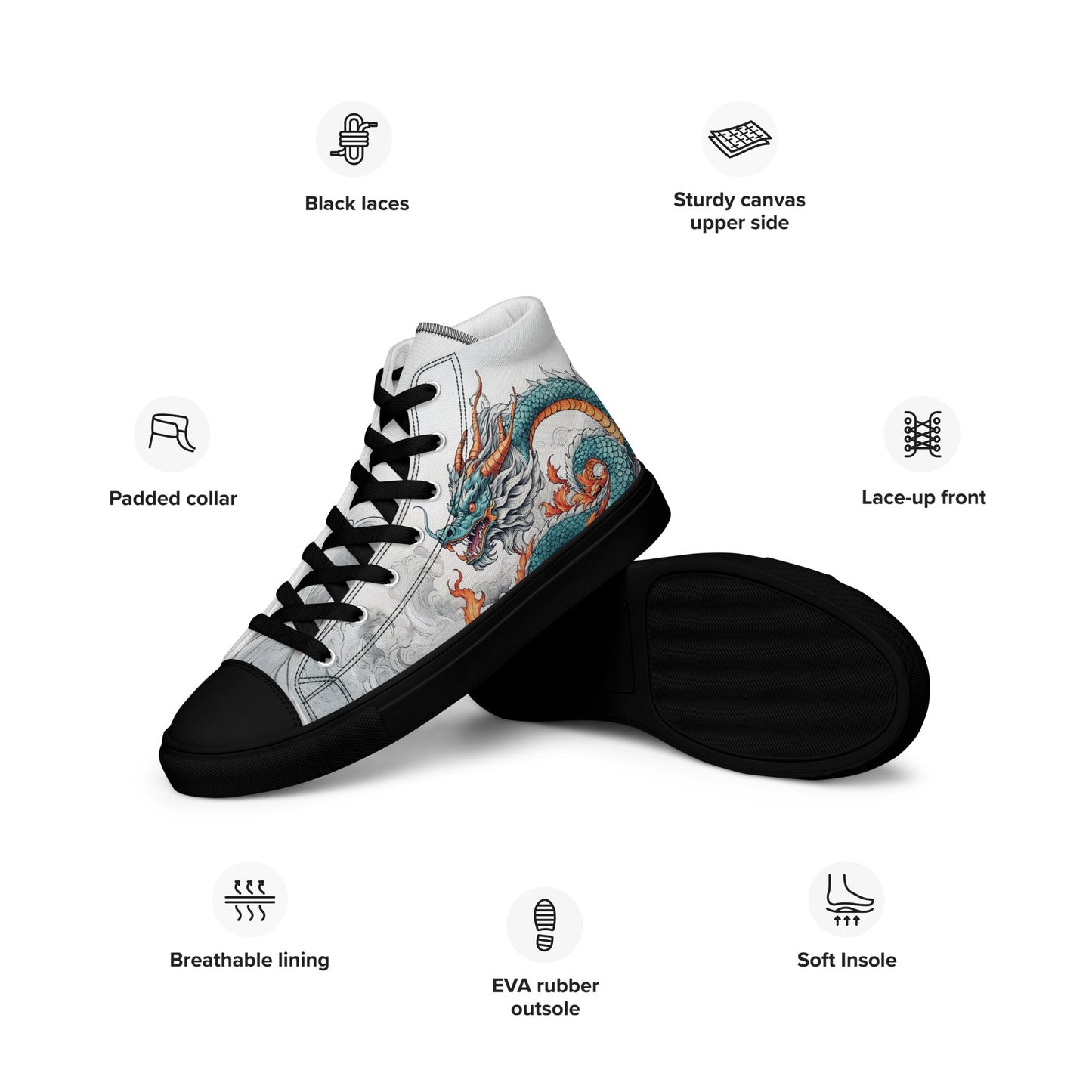 Dragon High Top Canvas Shoes - Shoes