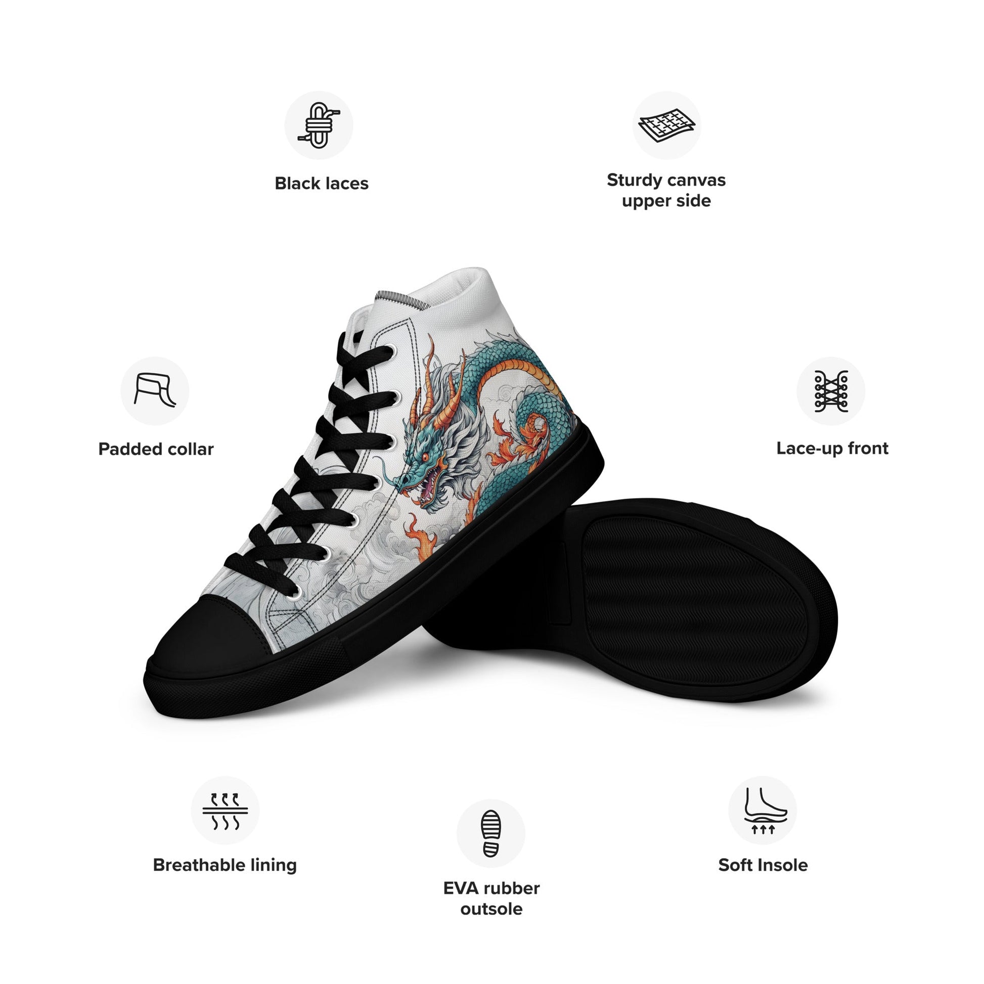 Dragon High Top Canvas Shoes - Shoes