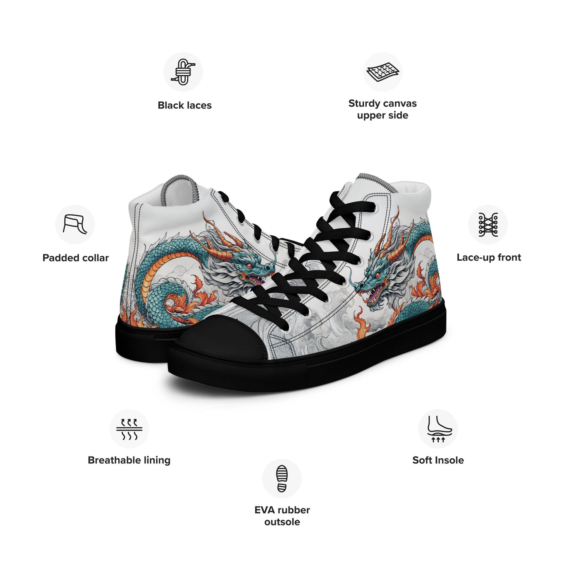 Dragon High Top Canvas Shoes - Shoes