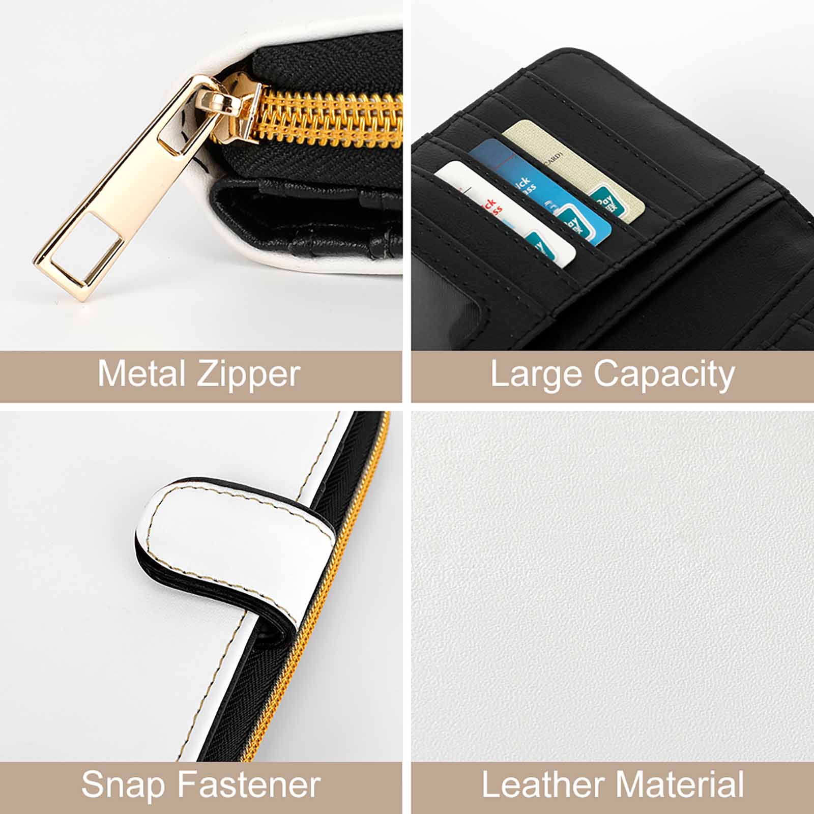 Elegant Dragon & Girl PU Leather Wallet in Anime Style art - white / 19.7x11x3.5cm - Wallets