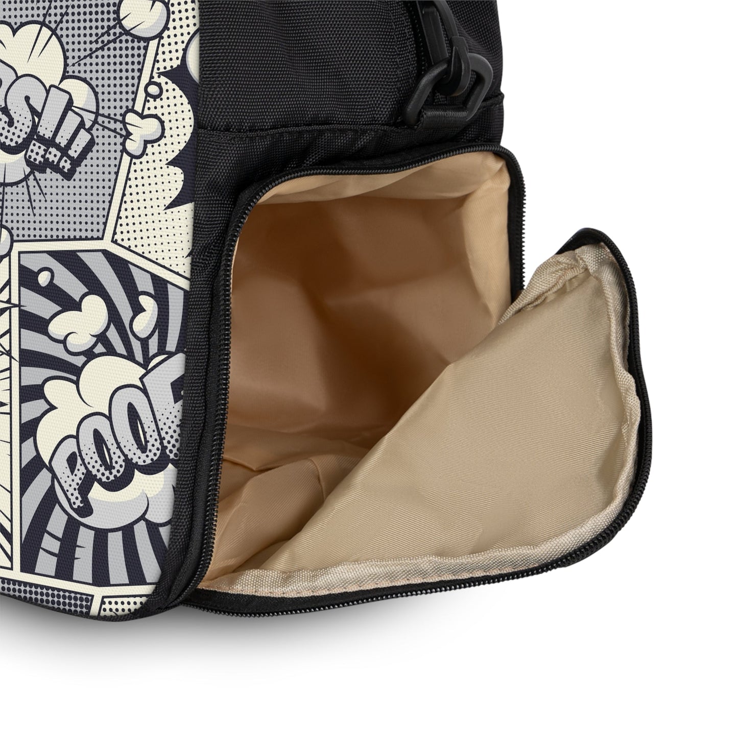 Fitness Handbag - Comic book pattern - 12.4’’ x 13.3’’ / Black - Bags