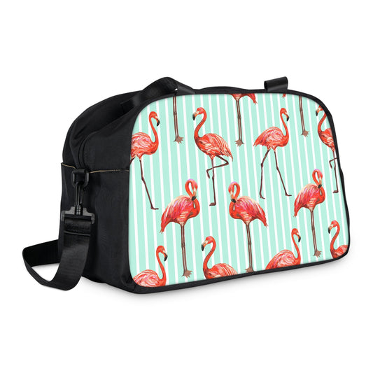 Fitness Handbag - Flamingo Print - 12.4’’ x 13.3’’ / Black - Bags