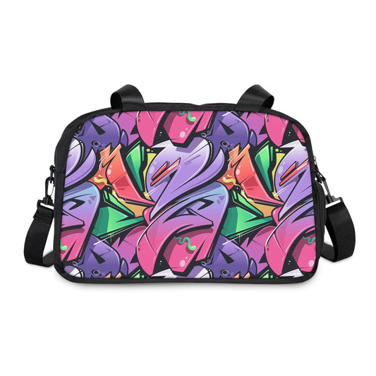 Fitness Handbag - Graffiti Groove - 12.4’’ x 13.3’’ / Black - Bags