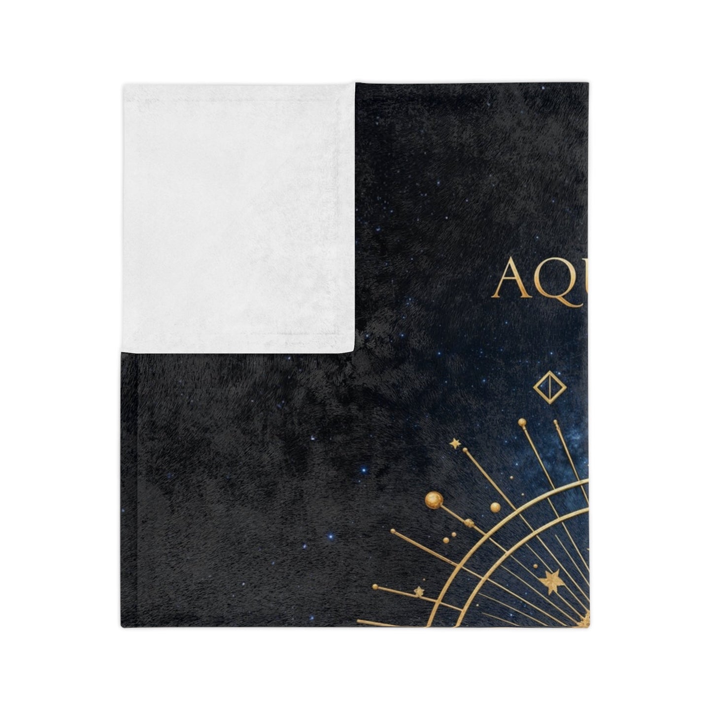 Fleece Blanket - Aquarius Zodiac Celestial Design - Home Decor