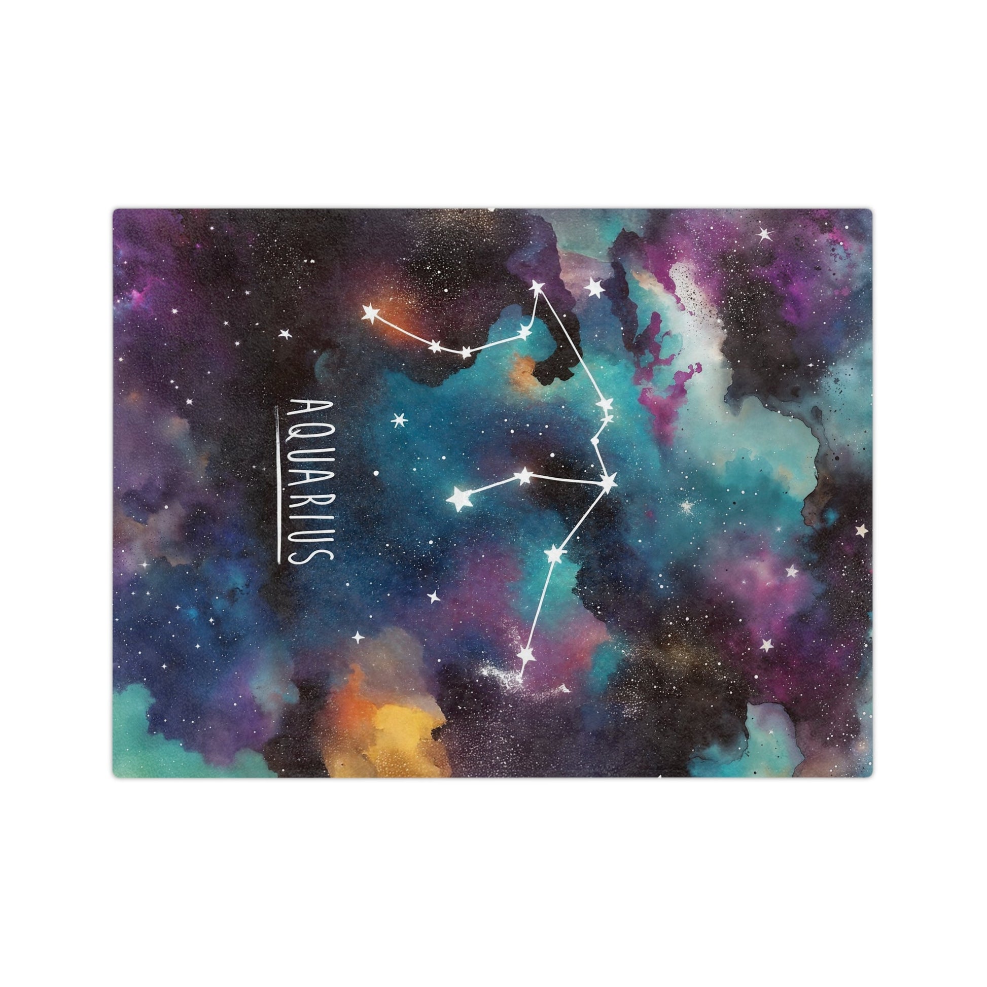Fleece Blanket - Aquarius Zodiac Celestial Design - Home Decor