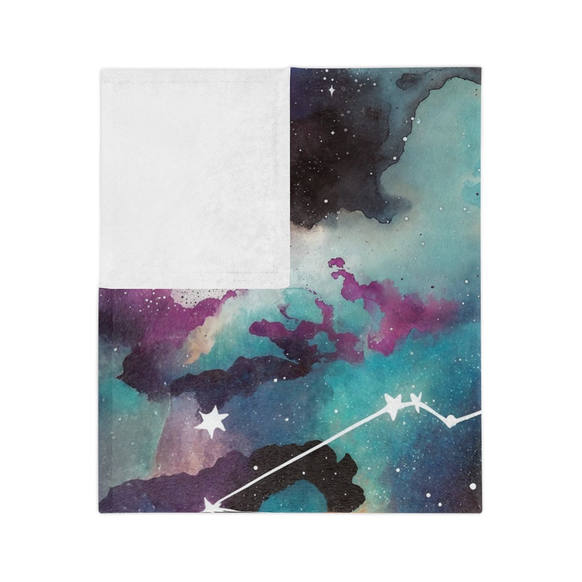Fleece Blanket - Aquarius Zodiac Celestial Design - Home Decor