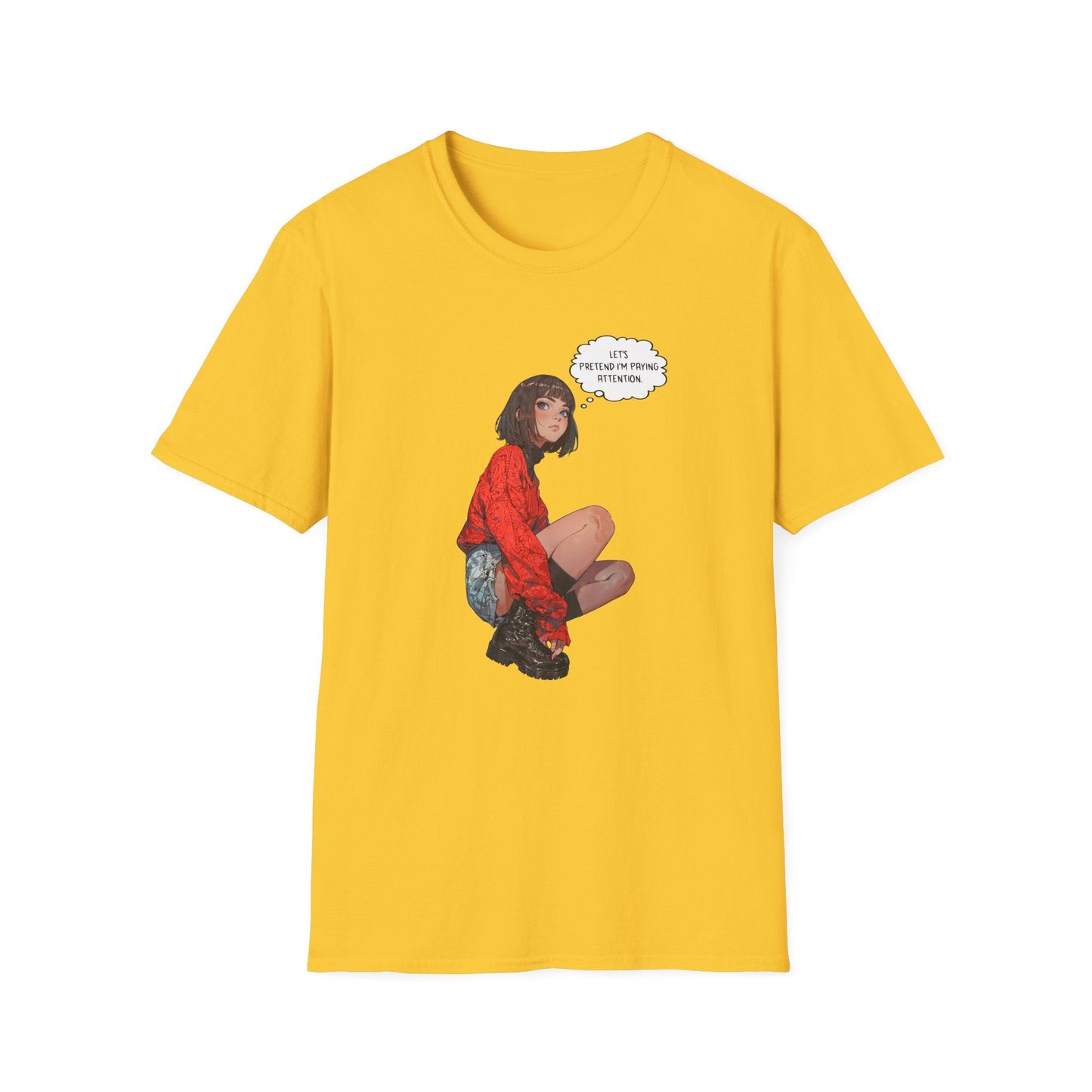 Graphic T-Shirt Let’s Pretend Speechbubble Comics Style - S / Daisy - T-Shirt