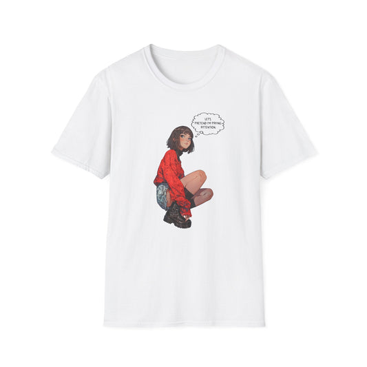 Graphic T-Shirt Let’s Pretend Speechbubble Comics Style - XS / White - T-Shirt