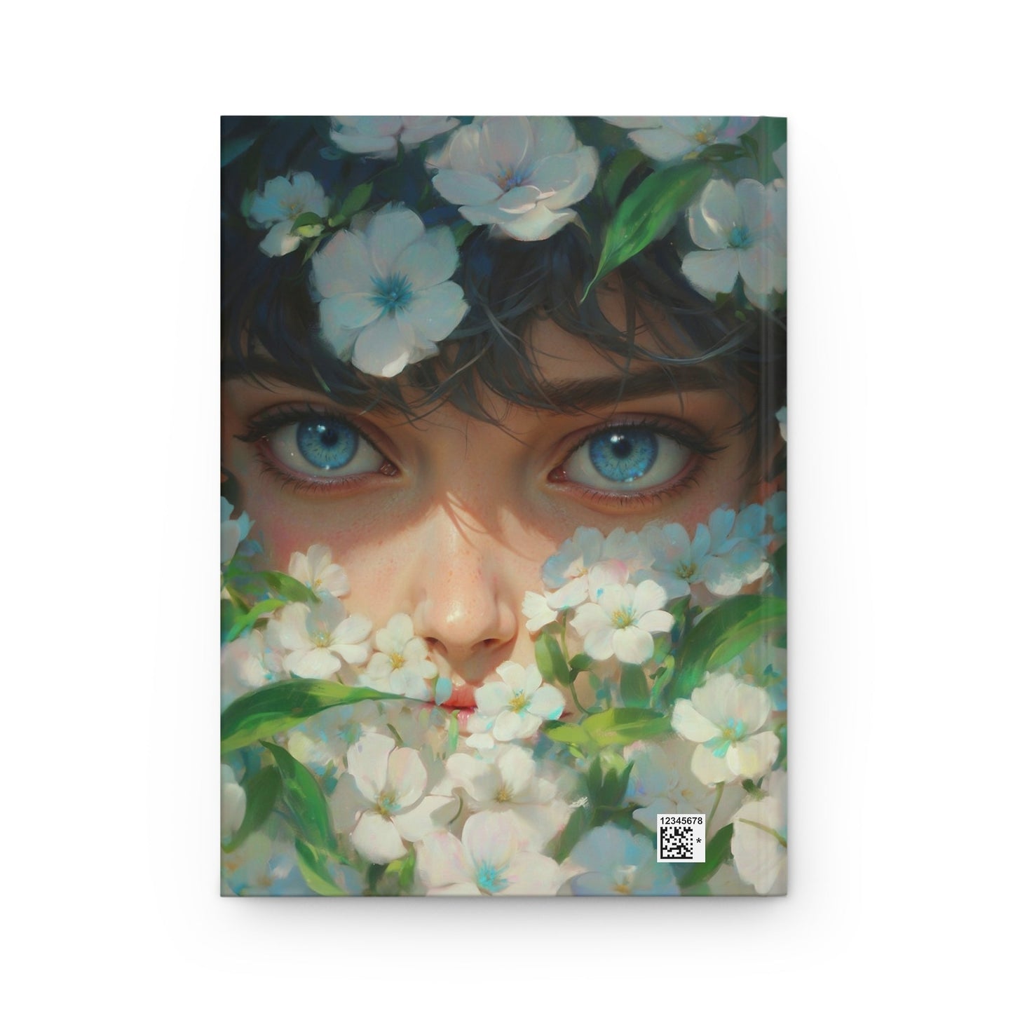 Hardcover Journal Matte - Illustrated Floral Face Art Print A5 - Journal - Paper products